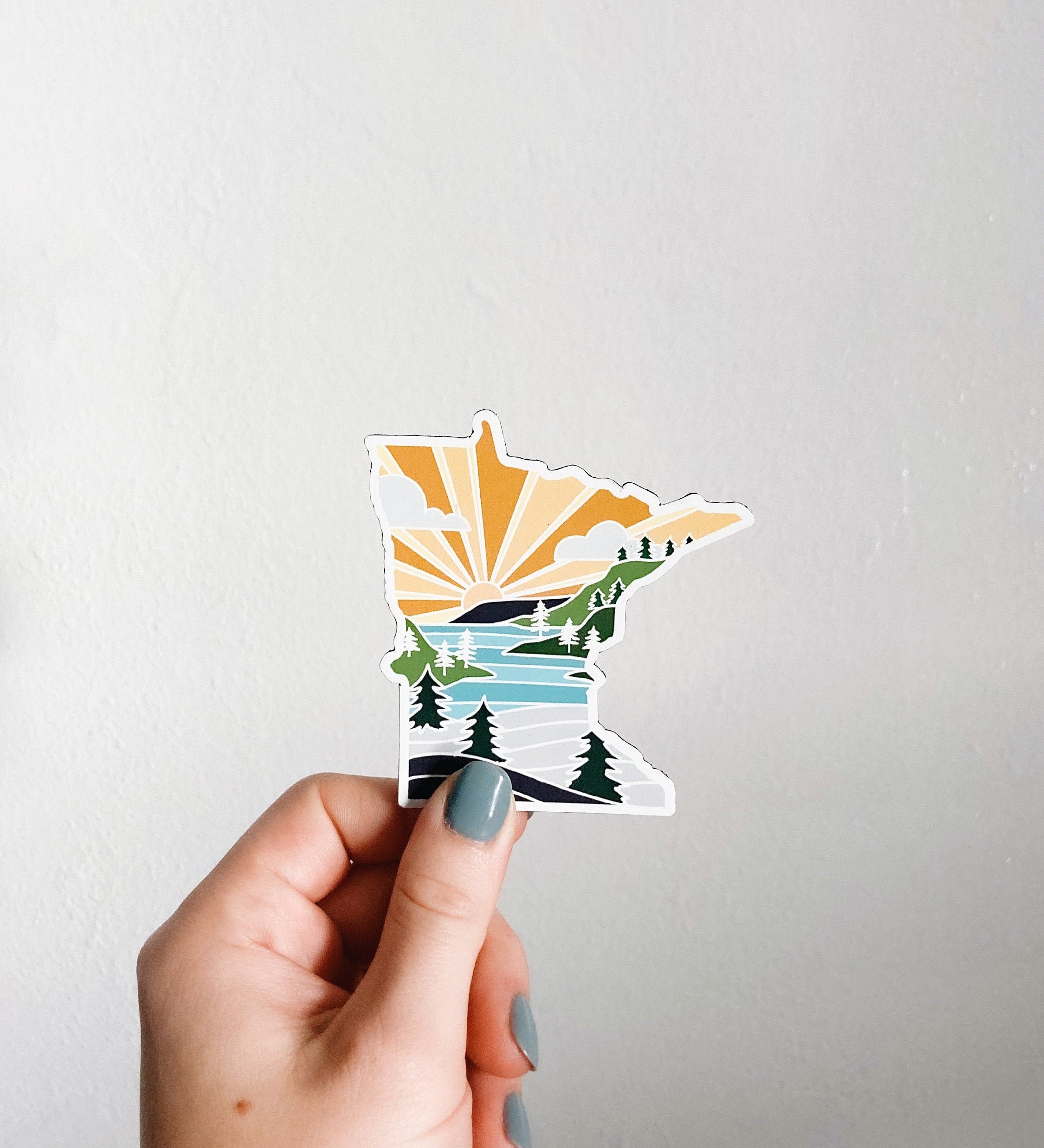 Minnesota Weatherproof Magnet | State Car Magnet | Outdoorsy Magnet | Locker Magnet | Fridge Magnet | Weatherproof Magnet | 3"