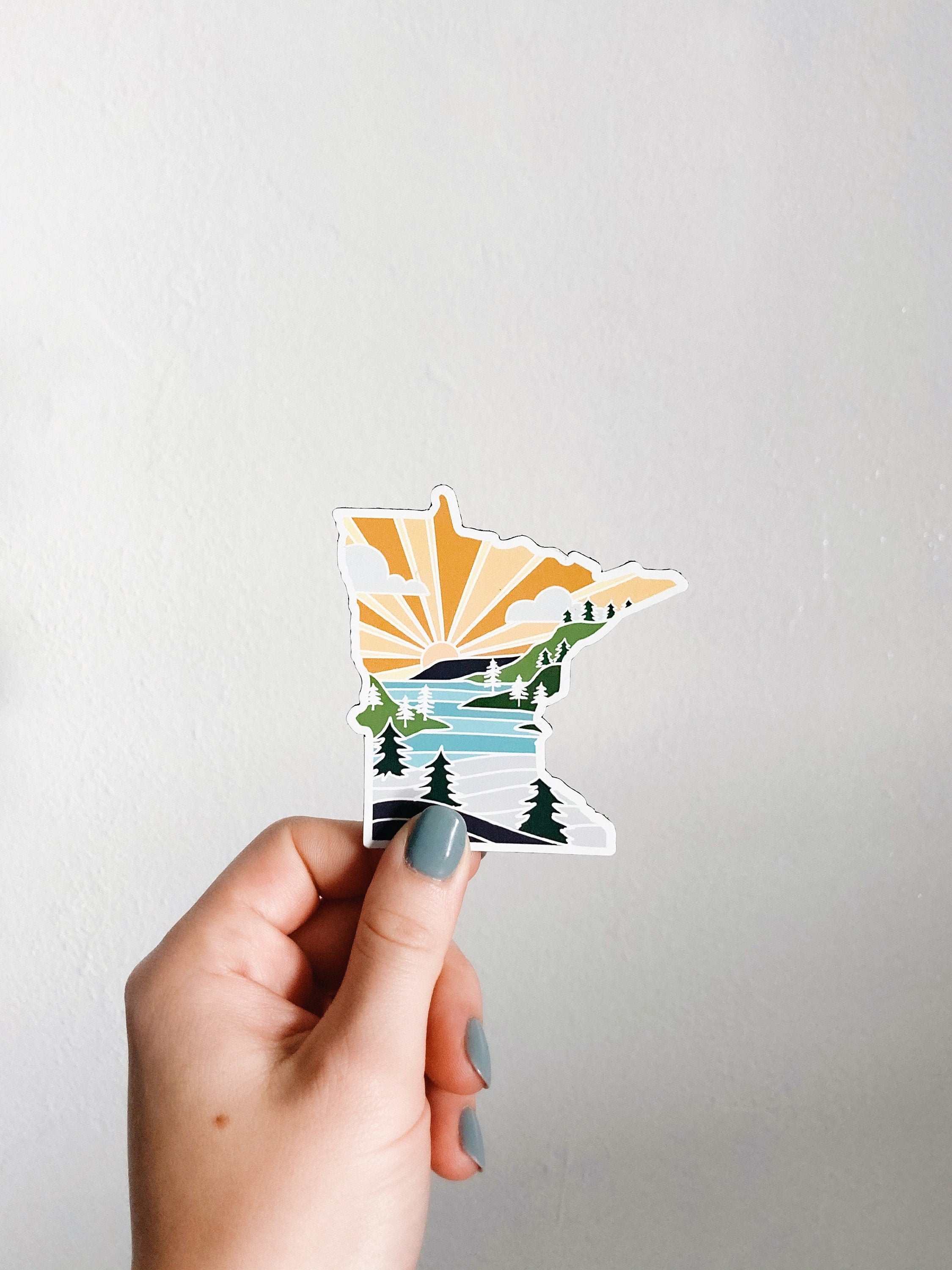 Minnesota Weatherproof Magnet | State Car Magnet | Outdoorsy Magnet | Locker Magnet | Fridge Magnet | Weatherproof Magnet | 3"