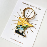Minnesota Soft Enamel Keychain | Minnesota Outline Key Ring | Illustrated State Keychain 1.5"