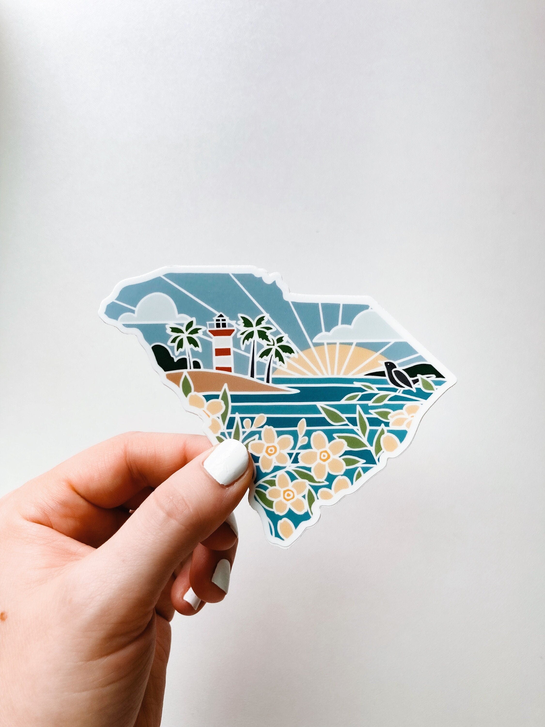 Sticker Design Sc South Carolina Sticker – Summer Stokes Art