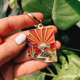 Arizona Soft Enamel Keychain | Arizona Outline Key Ring | Illustrated State Keychain 1.5"
