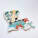 Louisiana Car Magnet | Weatherproof State Magnet | Outdoorsy Magnet | Locker Magnet | Fridge Magnet | Lightweight Magnet | 3"