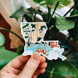 Louisiana Car Magnet | Weatherproof State Magnet | Outdoorsy Magnet | Locker Magnet | Fridge Magnet | Lightweight Magnet | 3"