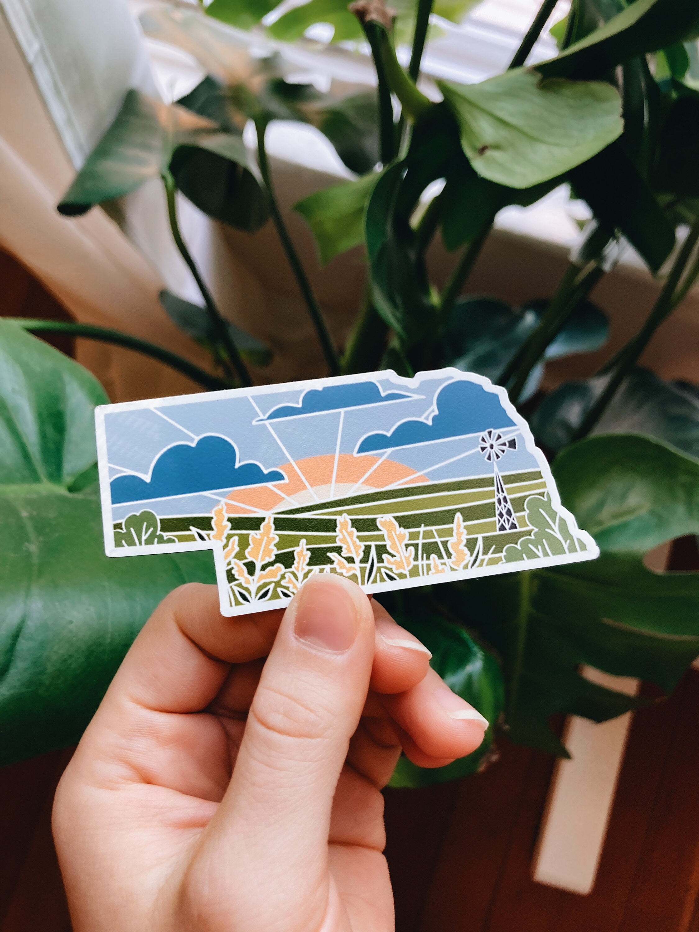 Nebraska Weatherproof Magnet | State Car Magnet | Outdoorsy Magnet | Locker Magnet | Fridge Magnet | Weatherproof Magnet | 3"