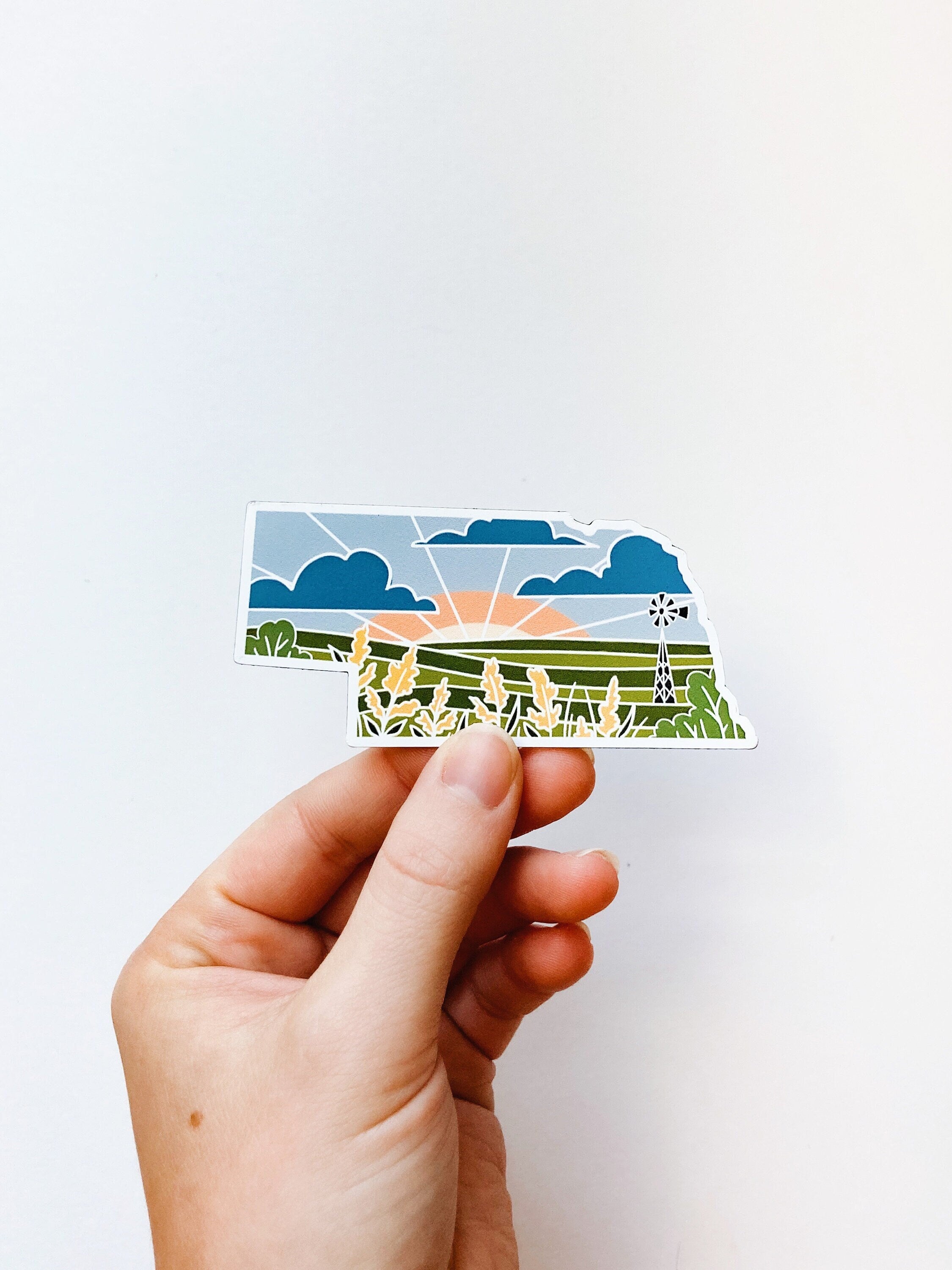 Nebraska Weatherproof Magnet | State Car Magnet | Outdoorsy Magnet | Locker Magnet | Fridge Magnet | Weatherproof Magnet | 3"