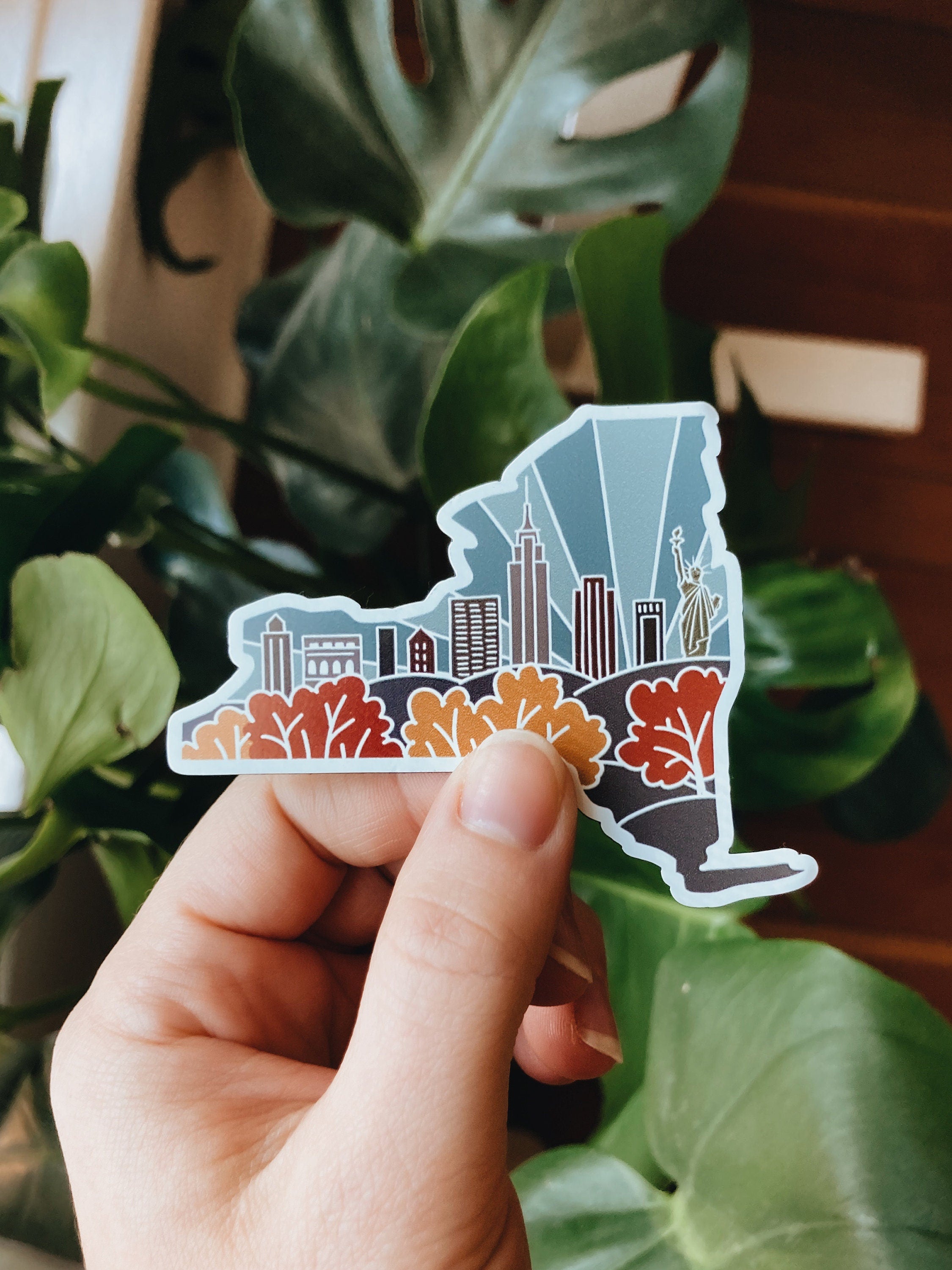 New York Weatherproof Magnet | State Car Magnet | Outdoorsy Magnet | Locker Magnet | Fridge Magnet | Weatherproof Magnet | 3"