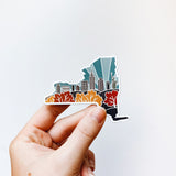 New York Weatherproof Magnet | State Car Magnet | Outdoorsy Magnet | Locker Magnet | Fridge Magnet | Weatherproof Magnet | 3"