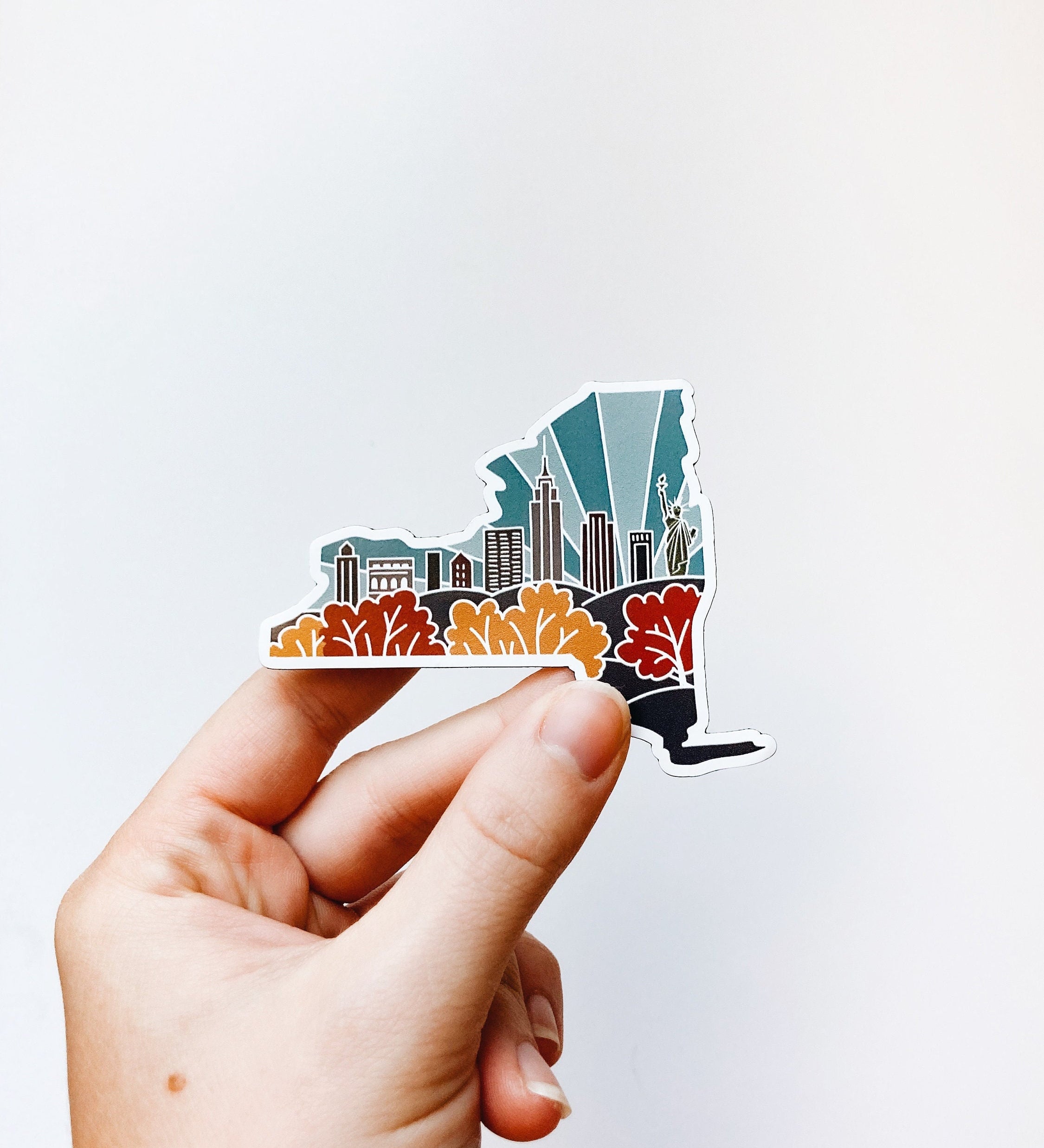 New York Weatherproof Magnet | State Car Magnet | Outdoorsy Magnet | Locker Magnet | Fridge Magnet | Weatherproof Magnet | 3"