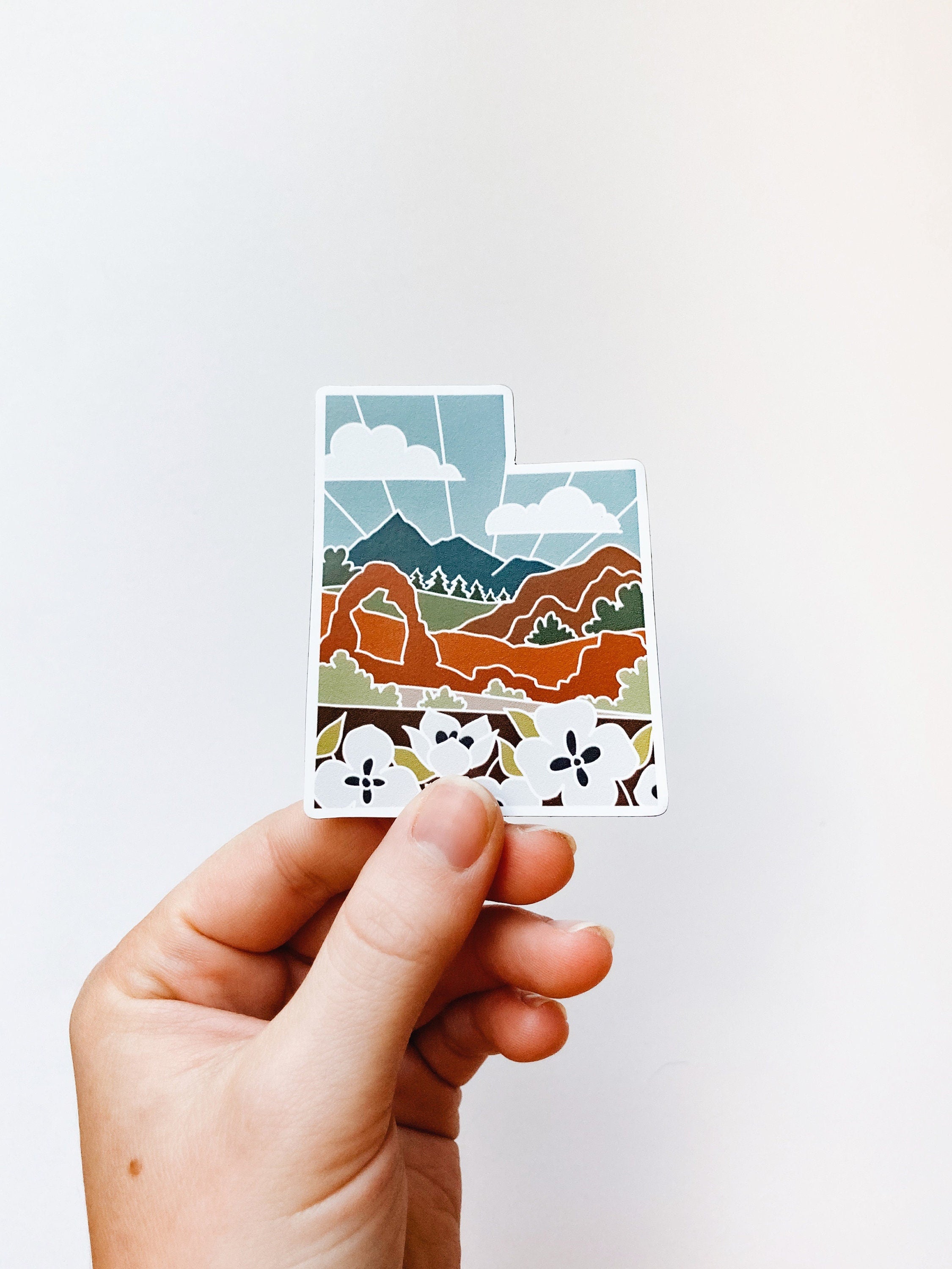 Utah Weatherproof Magnet | State Car Magnet | Outdoorsy Magnet | Locker Magnet | Fridge Magnet | Weatherproof Magnet | 3"