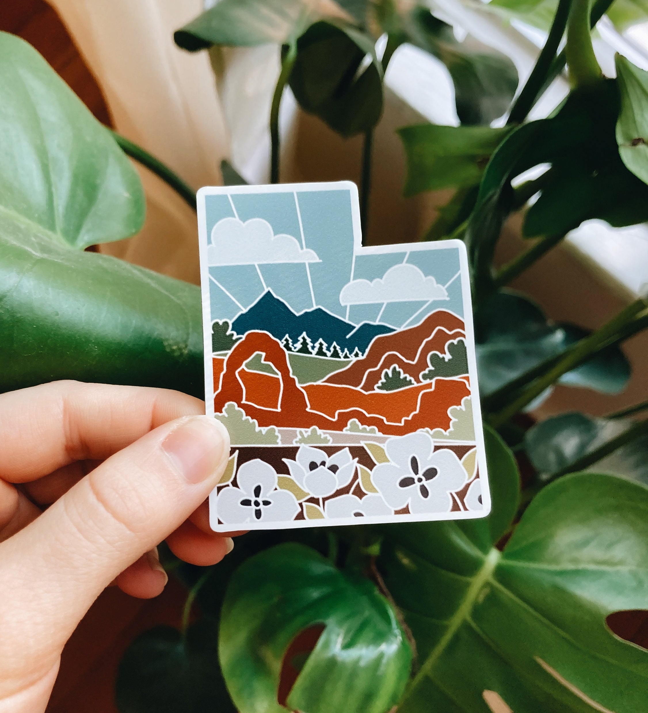 Utah Weatherproof Magnet | State Car Magnet | Outdoorsy Magnet | Locker Magnet | Fridge Magnet | Weatherproof Magnet | 3"