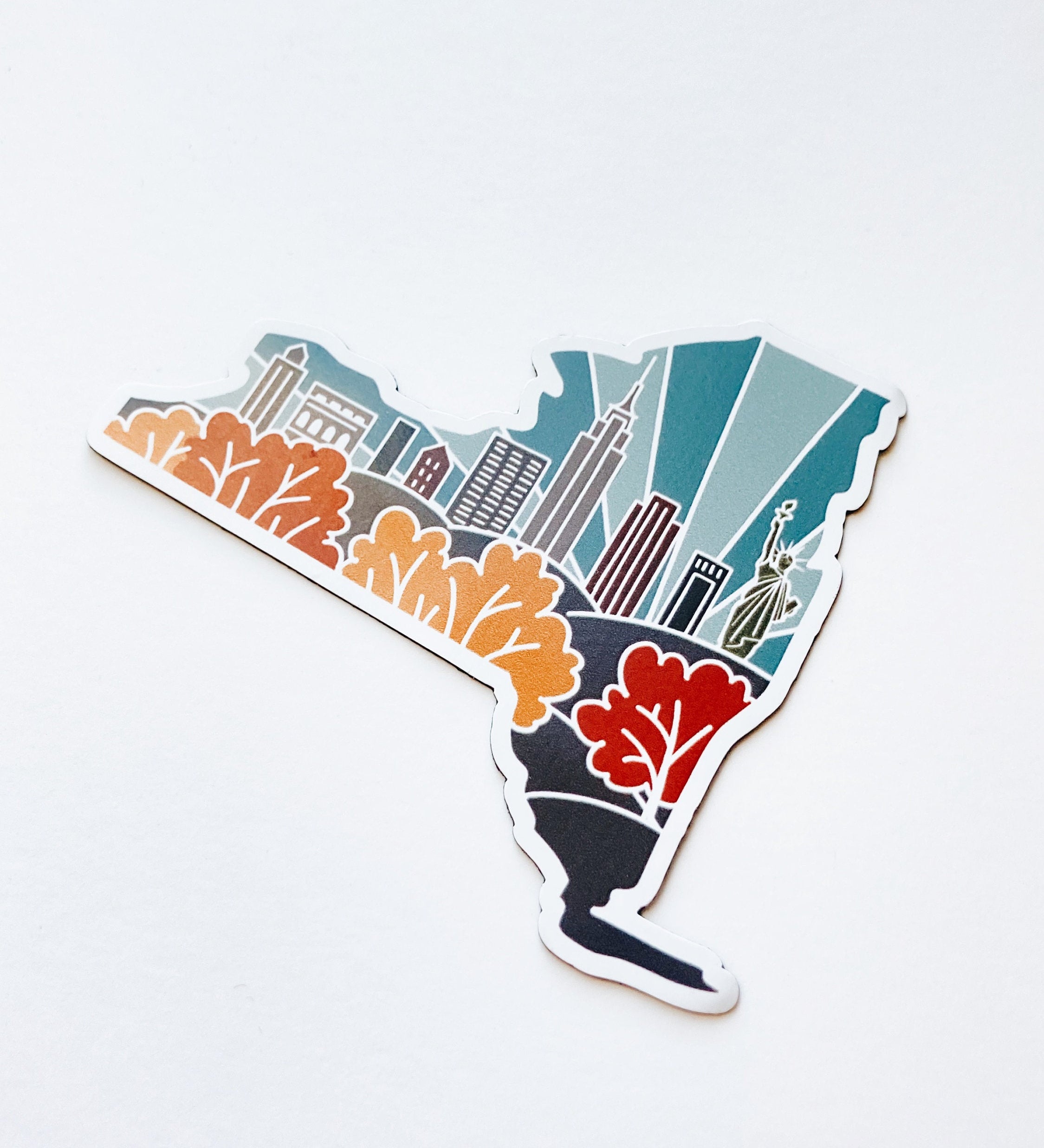 New York Weatherproof Magnet | State Car Magnet | Outdoorsy Magnet | Locker Magnet | Fridge Magnet | Weatherproof Magnet | 3"