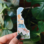 Delaware Weatherproof Magnet | State Car Magnet | Outdoorsy Magnet | Locker Magnet | Fridge Magnet | Weatherproof Magnet | 3"