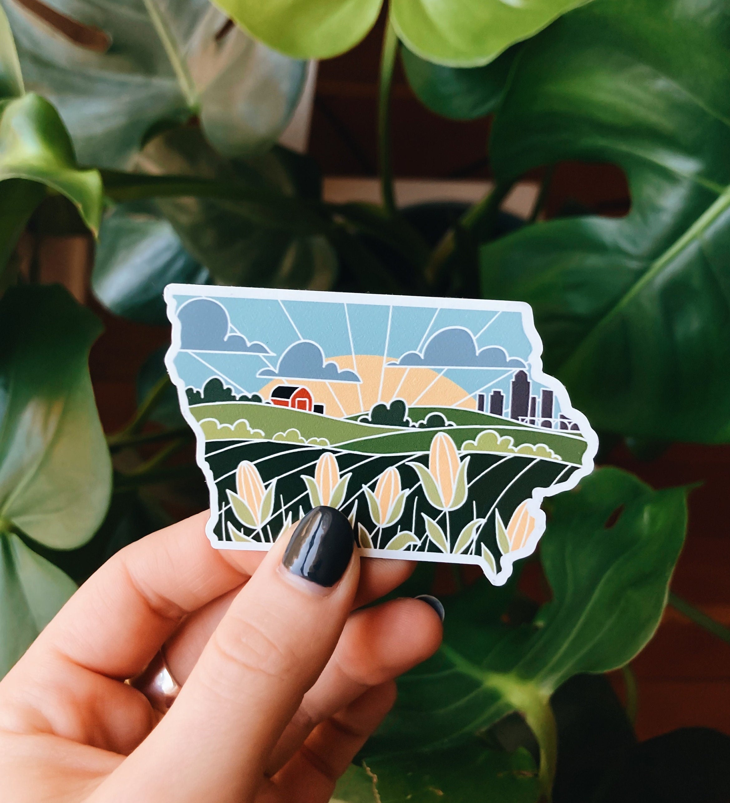 Iowa Car Magnet | Weatherproof State Magnet | Outdoorsy Magnet | Locker Magnet | Fridge Magnet | Lightweight Magnet | 3"