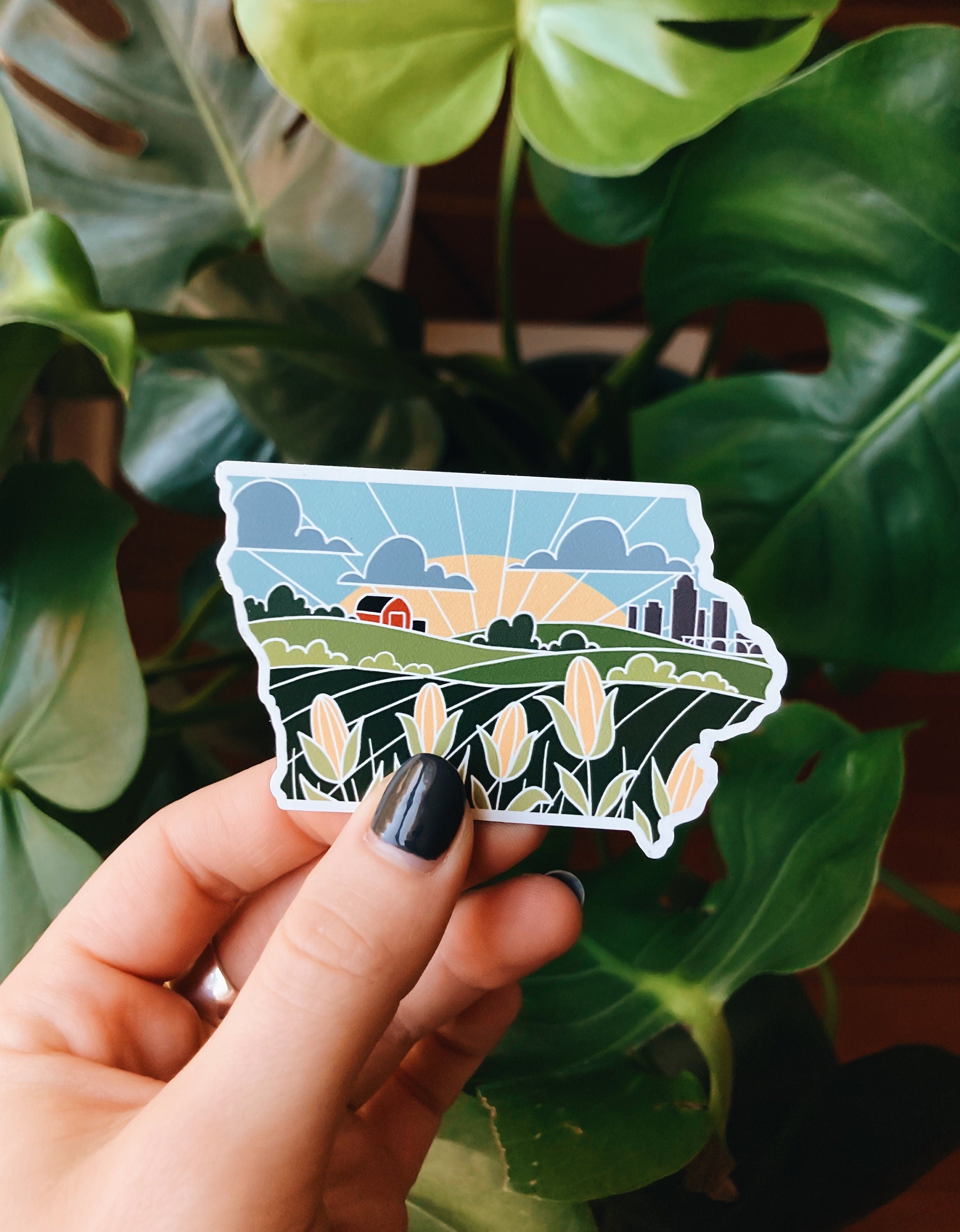 Iowa Car Magnet | Weatherproof State Magnet | Outdoorsy Magnet | Locker Magnet | Fridge Magnet | Lightweight Magnet | 3"