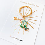 Maryland Gold Enamel Keychain | Maryland Outline Key Ring | Soft Enamel Illustrated State Keychain 1.5"