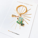 Maryland Gold Enamel Keychain | Maryland Outline Key Ring | Soft Enamel Illustrated State Keychain 1.5"