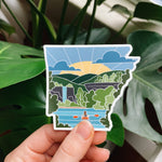Arkansas Durable Sticker | High Quality Bumper Sticker | United States Vinyl Decal | Weatherproof Sticker | Water Bottle Sticker | 4"