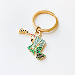 Maryland Gold Enamel Keychain | Maryland Outline Key Ring | Soft Enamel Illustrated State Keychain 1.5"