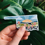 Oklahoma Car Magnet | Weatherproof State Magnet | Outdoorsy Magnet | Locker Magnet | Fridge Magnet | Weatherproof Magnet | 3"