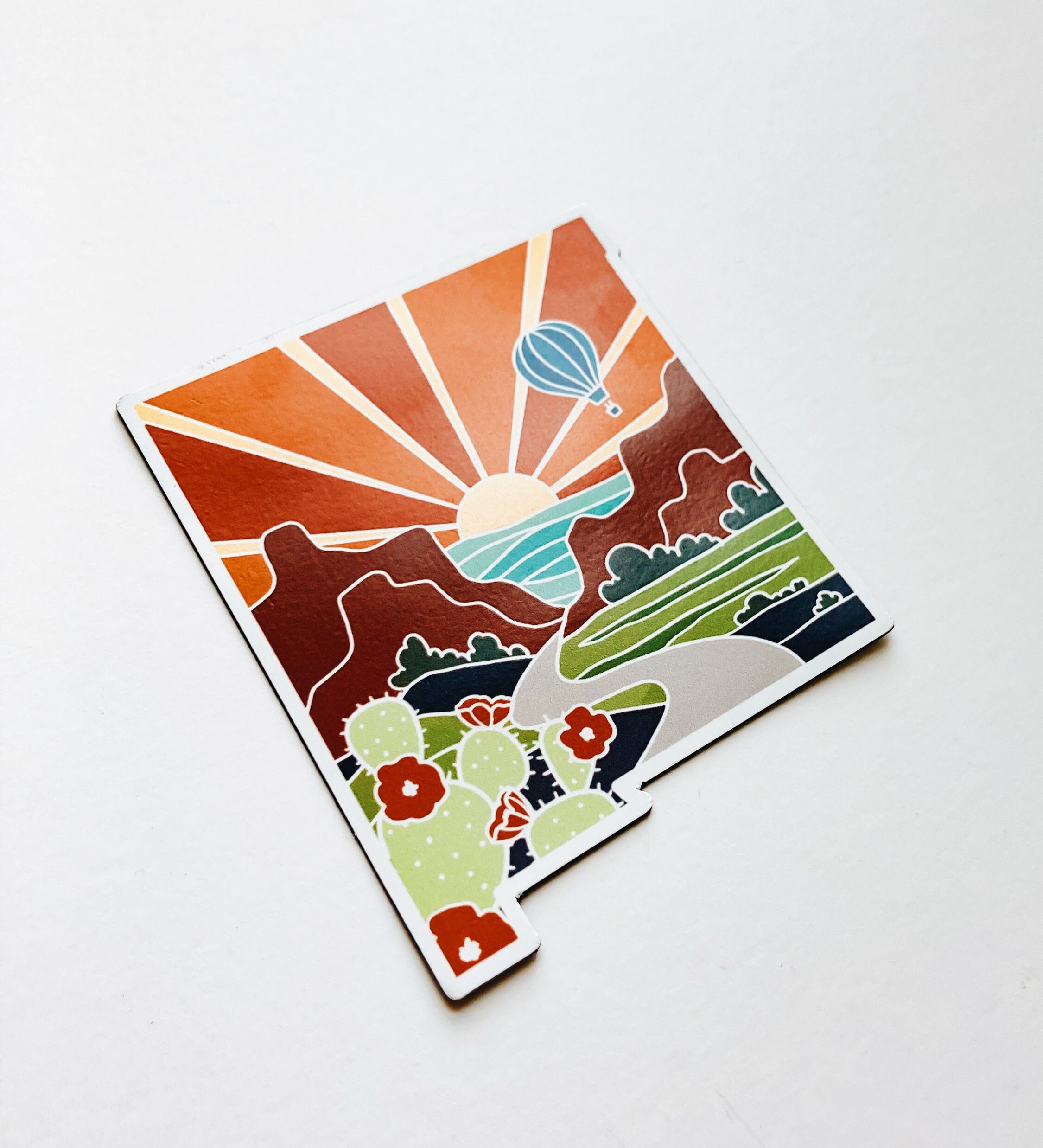 New Mexico Magnet | Weatherproof State Magnet | Outdoorsy Magnet | Locker Magnet | Fridge Magnet | Car Magnet | 3"