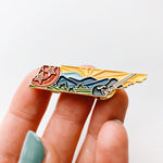 Tennessee Enamel Pin | Gold Soft Enamel Pin | Illustrated United State Pin | Butterfly Clasp | 1.25"