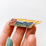 Tennessee Enamel Pin | Gold Soft Enamel Pin | Illustrated United State Pin | Butterfly Clasp | 1.25"