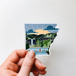 Arkansas Car Magnet | Weatherproof State Magnet | Outdoorsy Magnet | Locker Magnet | Fridge Magnet | Weatherproof Magnet | 3"