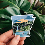 Arkansas Car Magnet | Weatherproof State Magnet | Outdoorsy Magnet | Locker Magnet | Fridge Magnet | Weatherproof Magnet | 3"
