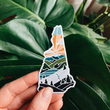 New Hampshire Car Magnet | Weatherproof State Magnet | Outdoorsy Magnet | Locker Magnet | Fridge Magnet | Weatherproof Magnet | 3"