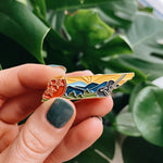 Tennessee Enamel Pin | Gold Soft Enamel Pin | Illustrated United State Pin | Butterfly Clasp | 1.25"