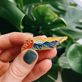 Tennessee Enamel Pin | Gold Soft Enamel Pin | Illustrated United State Pin | Butterfly Clasp | 1.25"