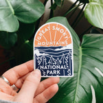 Great Smoky Mountains National Park Sticker | Weatherproof Vinyl Decal | Illustrated National Park Sticker | Bumper Sticker | 3"