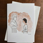 Pride & Prejudice Greeting Card | Jane Austen Watercolor | Blank Stationary | Literary Greeting Card | Elizabeth and Darcy | Individual Card