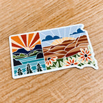 South Dakota Car Magnet | Weatherproof State Magnet | Outdoorsy Magnet | Locker Magnet | Fridge Magnet | Lightweight Magnet | 3"
