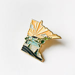 Minnesota Enamel Pin | Gold Soft Enamel Pin | Illustrated United State Pin | Butterfly Clasp | 1.25"