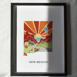 New Mexico Art Print | State Wall Art | 5x7, 8x10, 11x14, 16x20 Archival Art Print | New Mexico Outline Poster | New Mexico Illustration
