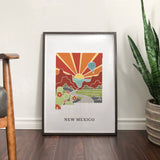 New Mexico Art Print | State Wall Art | 5x7, 8x10, 11x14, 16x20 Archival Art Print | New Mexico Outline Poster | New Mexico Illustration