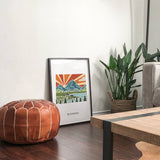 Wyoming Physical Art Print | State Wall Art | 5x7, 8x10, 11x14, 16x20 Archival Art Print | Wyoming Illustrated Poster