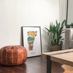 Vermont Physical Art Print | State Wall Art | 5x7, 8x10, 11x14, 16x20 Archival Art Print | Vermont Illustrated Poster