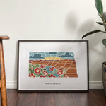 North Dakota Physical Art Print | State Wall Art | 5x7, 8x10, 11x14, 16x20 Archival Art Print | North Dakota Illustrated Poster