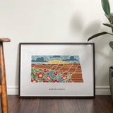 North Dakota Physical Art Print | State Wall Art | 5x7, 8x10, 11x14, 16x20 Archival Art Print | North Dakota Illustrated Poster