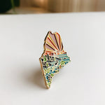 Maine Enamel Pin | Gold Soft Enamel Pin | Illustrated United States Pin | Butterfly Clasp | 1.25"
