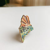 Maine Enamel Pin | Gold Soft Enamel Pin | Illustrated United States Pin | Butterfly Clasp | 1.25"