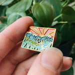 Colorado Enamel Pin | Gold Soft Enamel Pin | Illustrated United States Pin | Butterfly Clasp | 1.25"