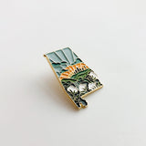 Alabama Enamel Pin | Gold Soft Enamel Pin | Illustrated United States Pin | Butterfly Clasp | 1.25"
