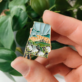 Alabama Enamel Pin | Gold Soft Enamel Pin | Illustrated United States Pin | Butterfly Clasp | 1.25"