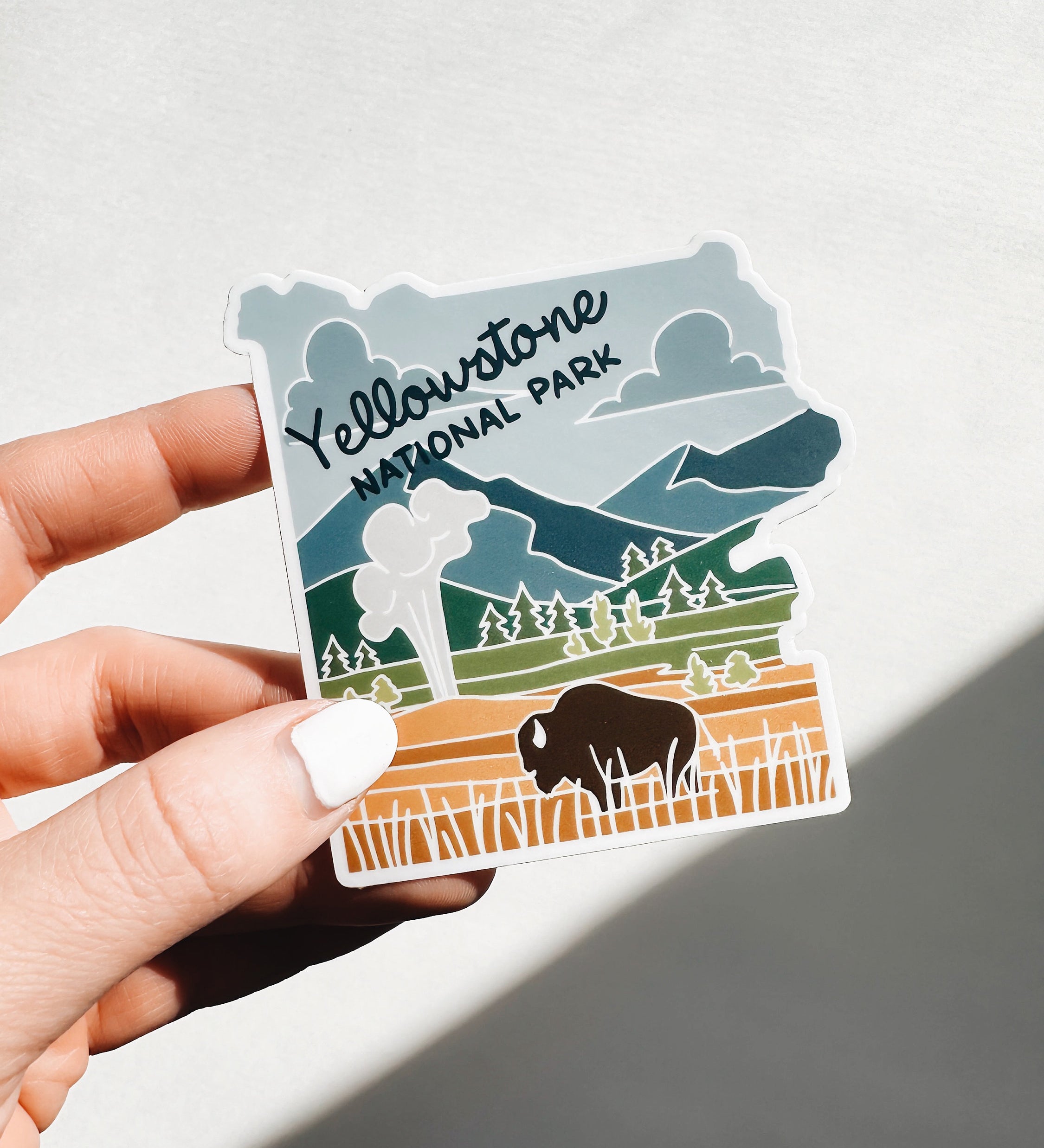 Yellowstone Car Magnet | Weatherproof National Park Magnet | Outdoorsy Magnet | Yellowstone National Park Gift | 4"