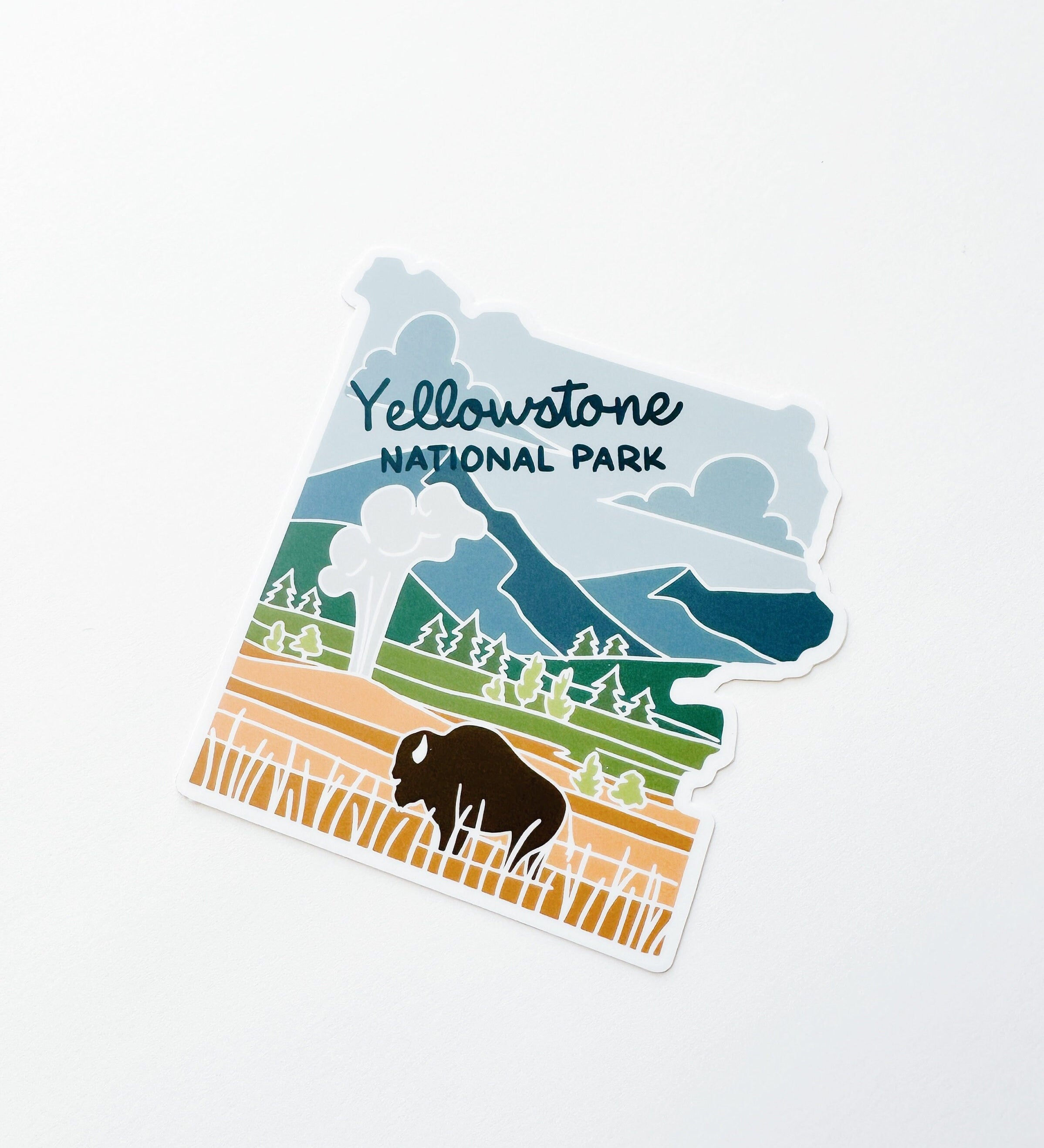 Yellowstone Car Magnet | Weatherproof National Park Magnet | Outdoorsy Magnet | Yellowstone National Park Gift | 4"