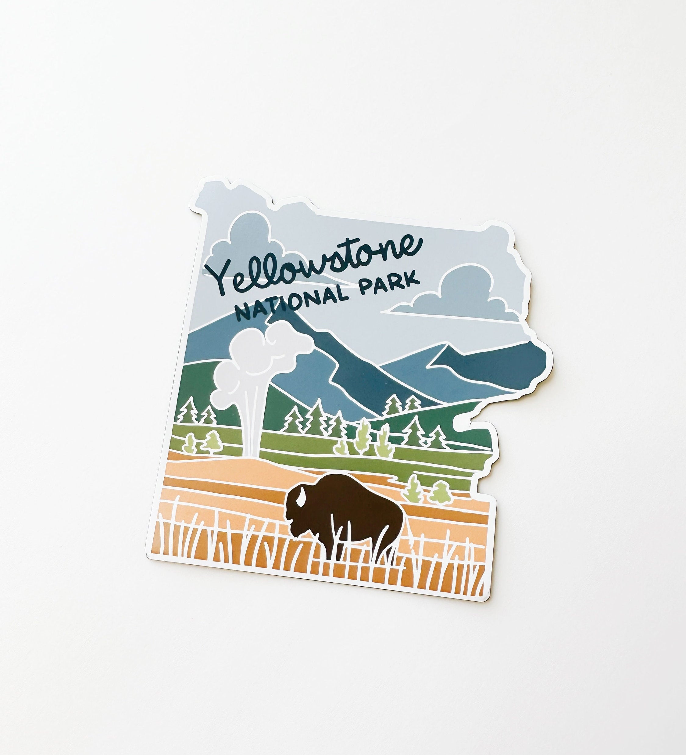 Yellowstone National Park Sticker | Weatherproof Camper Decal | Durable Vinyl Decal | Outdoor Sticker | Bumper Sticker | 3"