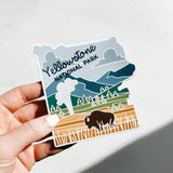 Yellowstone National Park Sticker | Weatherproof Camper Decal | Durable Vinyl Decal | Outdoor Sticker | Bumper Sticker | 3"
